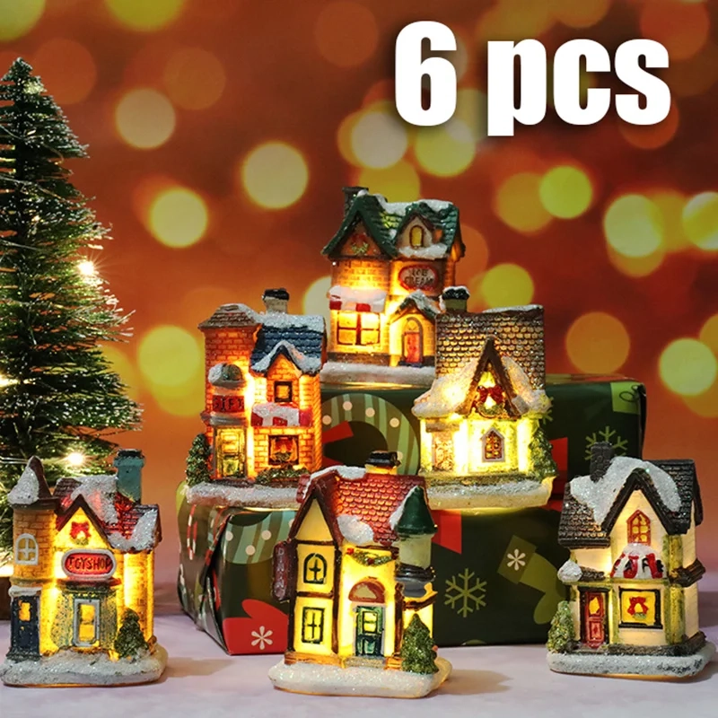 Christmas LED Snow House Ornament